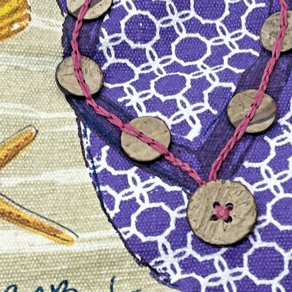 Paul Brent “Gone to the Beach” Bag - Embellished On Flip Flops NWT - Picture 2 of 12